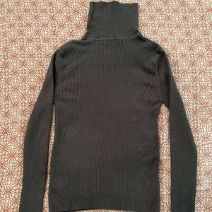 Olive green turtleneck top